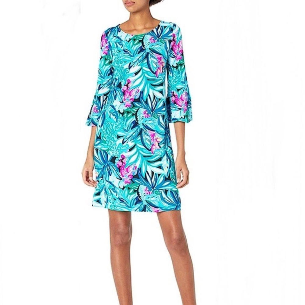 Lilly Pulitzer Ophelia Swing Dress Maldives Green Hype It Up - Picture 1 of 9